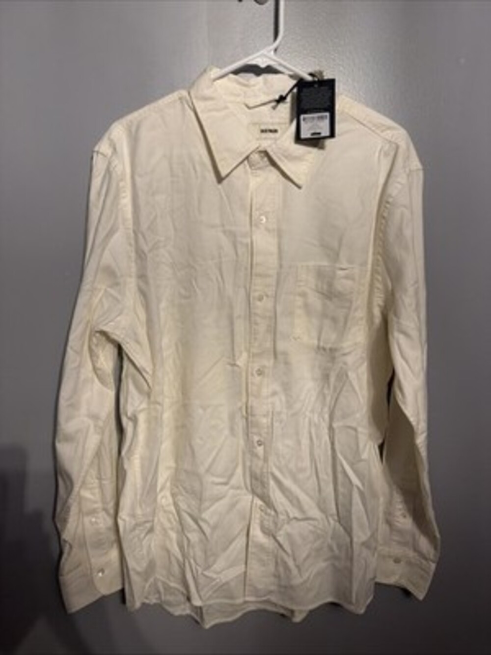 Buck Mason Men’s XL Natural Draped Twill One Pocket Shirt